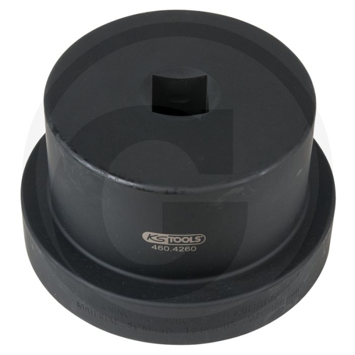 Ks tools 1" achsmuttern-schlüssel mit führungsbund, 12-kant - sleutelmaat 120mm