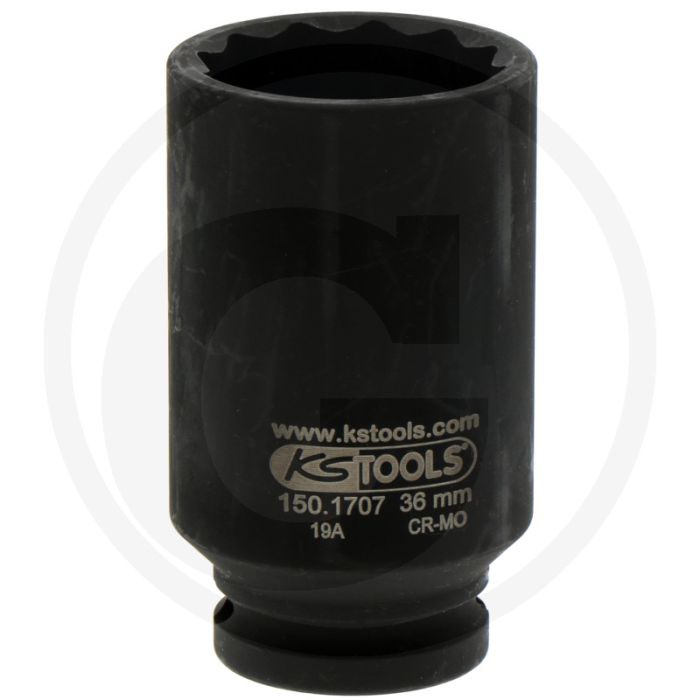 Ks tools 1/2” speciale cardanas krachtdopsleutel, lang, 36 mm - voor gelenkwellen, kardanwellenflansch Ks tools 1/2” speciale cardanas krachtdopsleutel, lang, 36 mm - voor gelenkwellen, kardanwellenflansch