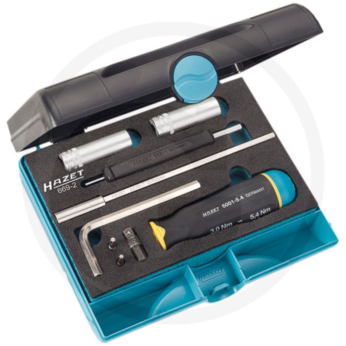 Jeux d'outils Hazet pour le système de contrôle de la pression des pneus - dimensions : 185x153x52 mm