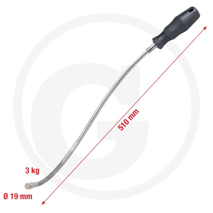 Ks tools flexibele magneethouder, l: 510 mm, Ø-kop: 19 mm - spankracht tot 3000g