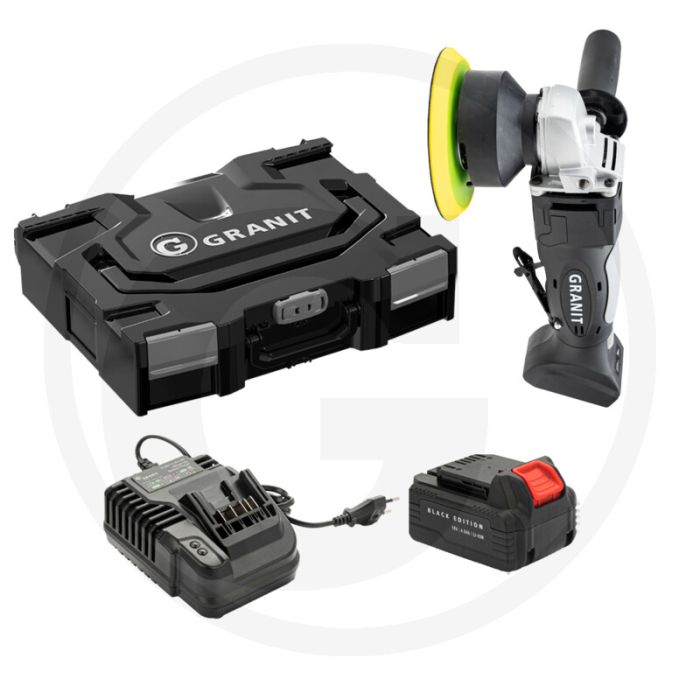 Black edition black edition accu polijstmachine-set 18v 4,0 ah lithium-ion - 125 mm - 2,30 kg