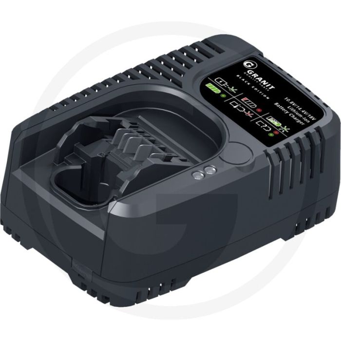 Chargeur rapide Black Edition pour batterie 18 V - recharge les batteries de 4,0 Ah et 5,0 Ah deux fois plus vite