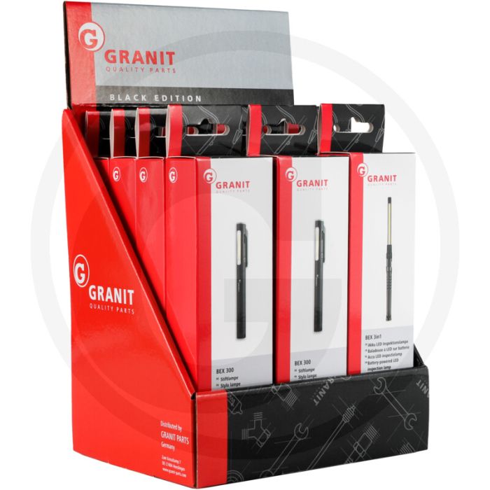 Black edition black edition led lampen display be 3 in 1 + bex 300 12-delig - hoofdwerklamp 200 lumen, spotlight 200 lumen