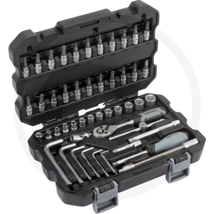 Black edition 1/4" dopsleutelset 50-delig, inch, chroom-vanadiumstaal