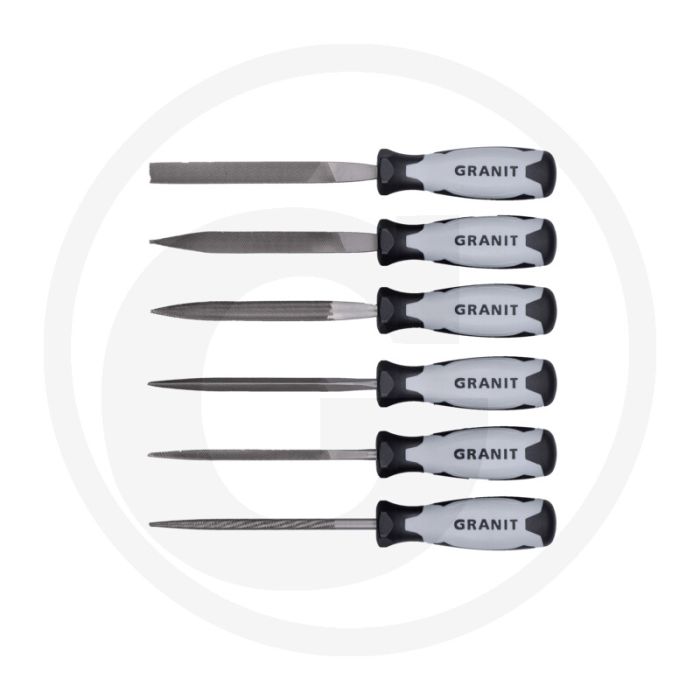 Black edition black edition sleutelvijlenset 6-delig - speciaal staal - veilige 2-componenten handgreep