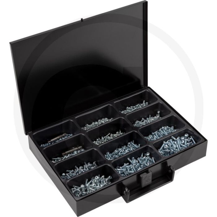 Black edition assortiment de vis autoperceuses dh-dri 600-pièces - vis autoperceuses pour murs, din 7504, 600 pièces, assorties