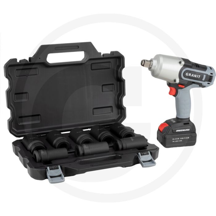 Black edition black edition 3/4" accu slagmoersleutel pakket - 1100 nm max. draaimoment