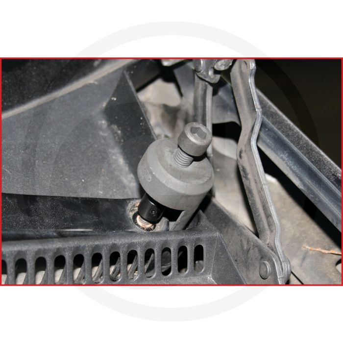 Ks tools universal-wischarm-abzieher 23,5mm - mit abziehgabel, messingkappe, bewegliche büchse, spezial-werkzeugstahl