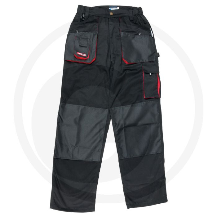 Ks tools Arbeitshose, 60 - mit elastischen bundeinsätzen, hammerschlaufe, viele taschen - 65% baumwolle 35% polyester