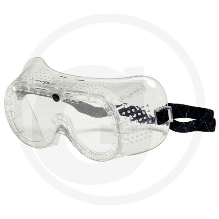 Ks tools veiligheidsbril met rubberen band, transparant, en 166, polycarbonaat glas Ks tools veiligheidsbril met rubberen band, transparant, en 166, polycarbonaat glas