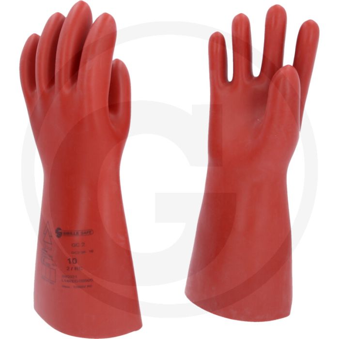 Ks tools elektriker-schutzhandschuh mit mechanischem schutz, größe 10, rot, din en 60903, 17000v, klasse 2, 2,5 mm