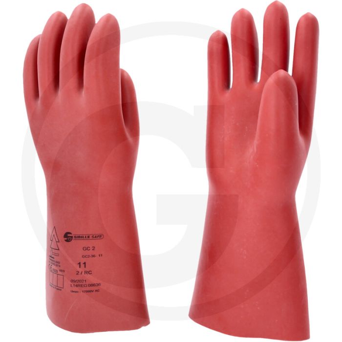 Ks tools elektriker-schutzhandschuh mit mechanischem schutz, größe 11, rot, din en 60903, 17000v, klasse 2, 2,5mm