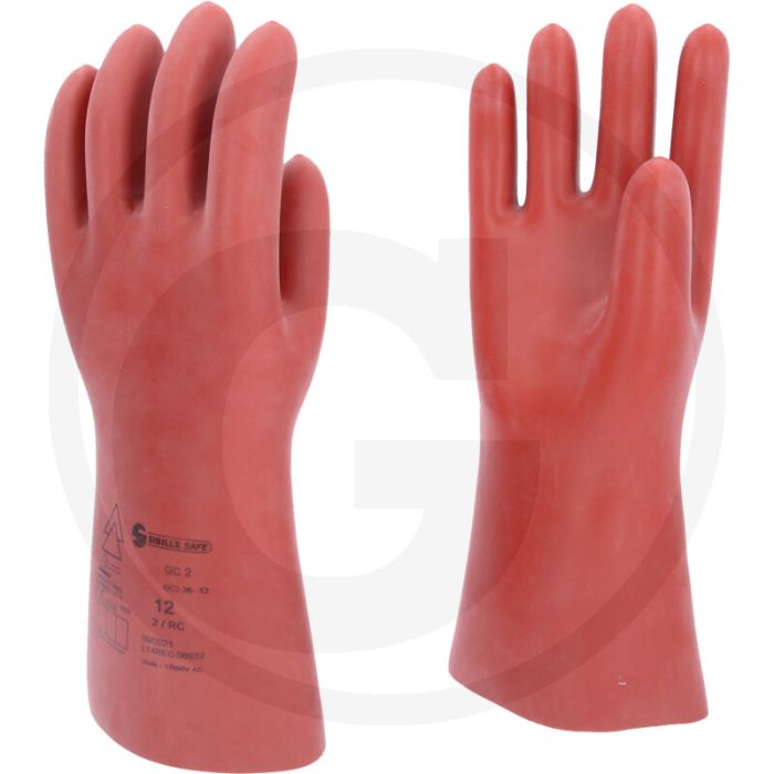 Ks tools elektriker-schutzhandschuh mit mechanischem schutz, größe 12, rot, din en 60903, 17000v, klasse 2, 2,5 mm