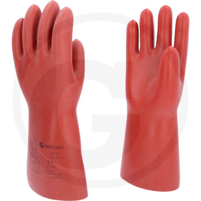 Ks tools elektriker-schutzhandschuh mit mechanischem schutz, größe 11, rot, din en 60903-zertifiziert