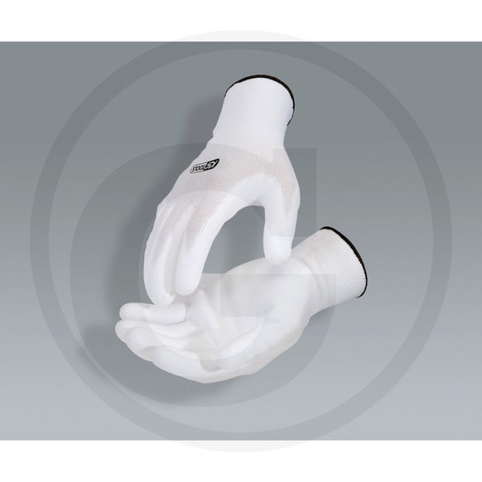 Ks tools werkhandschoen - wit, xl, 12 paar - ce / en 388 4131x - pu-beschichtung - luftdurchlässig Ks tools werkhandschoen - wit, xl, 12 paar - ce / en 388 4131x - pu-beschichtung - luftdurchlässig