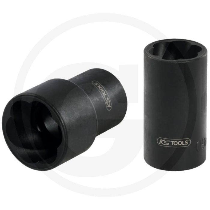 Ks tools 1/2" dopsleutel met spiraalprofiel 34 mm lang - kraftschlüssige verbindung, chrom-molybdän