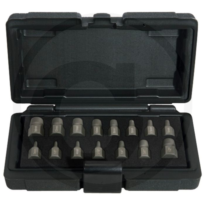 Ks tools Spiralschraubensatz, 15-teilig - extra kurze Ausführung mit Sechskantantrieb 13mm