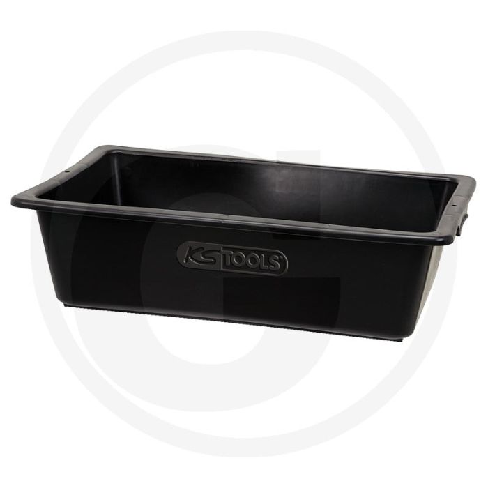 Ks tools kunststof opvangbak, 25 liter - zwart, 400x160x600mm
