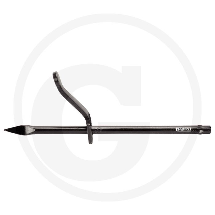 Ks tools muurpunthaak, rond, 250 mm, gehard voor verschalingsbrettern