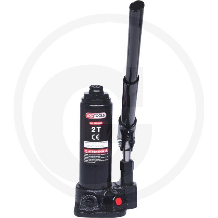 Ks tools hydraulisch potkrik, 2 ton 2 t - telescopische kolbenstange