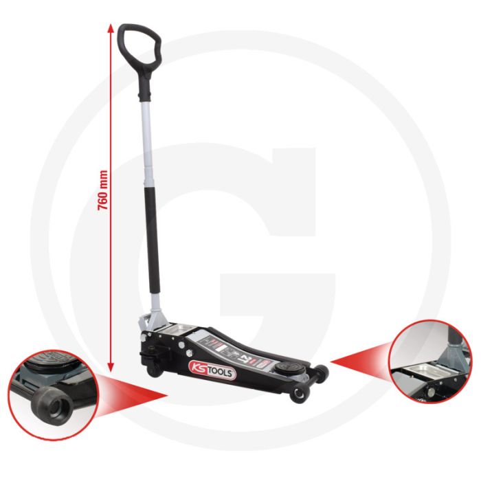 Ks tools hydraulischer stahl-wagenheber 2t - sehr geringe unterfahrtiefe Ks tools hydraulischer stahl-wagenheber 2t - sehr geringe unterfahrtiefe