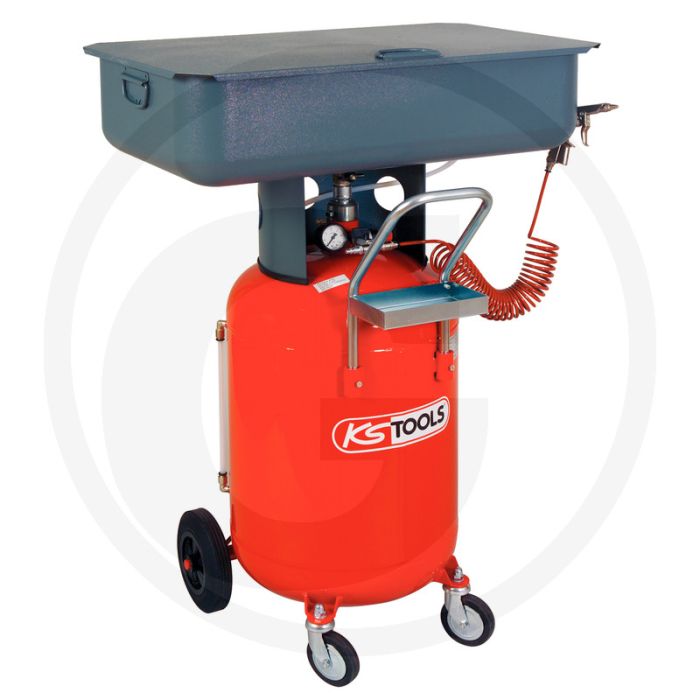 Ks tools mobeile reinigingsstation voor kleinmateriaal, 60 liter - met drukluchtdroger