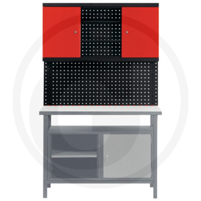 Ks tools uitbreiding-systeemwand voor werkbanken met kast - stalen constructie - 1200x710x1200mm - 38000g Ks tools uitbreiding-systeemwand voor werkbanken met kast - stalen constructie - 1200x710x1200mm - 38000g