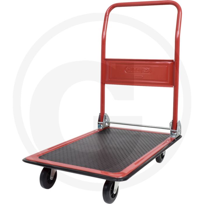 Ks tools Flachwagen für Lager und Werkstatt 150 kg - klappbar und Kunststoff Ablagefläche