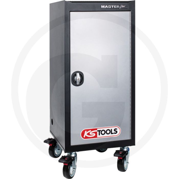 Ks tools servicewagen voor mobiele emissieteststations / diagnostiek - stabiele plaatstaalconstructie met kogellagergeleide schuiflades