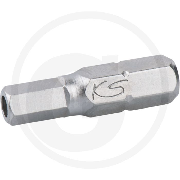 Ks tools 1/4" classic Bit für Innensechskantschrauben mit Bohrung, 25mm, 6 mm - ideal für Handwerk und Industrie