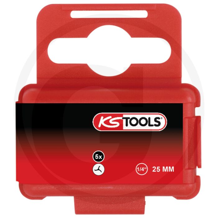 Ks tools ks tools 1/4" bit triwing, 25mm, #0, 5er pack - vernickelt