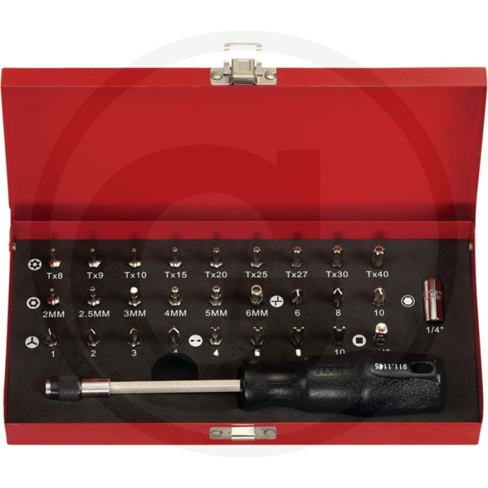 Ks tools 1/4" classic bitset, 29-delig - buitenzeskantaandrijving din 3126/c 6,3 Ks tools 1/4" classic bitset, 29-delig - buitenzeskantaandrijving din 3126/c 6,3