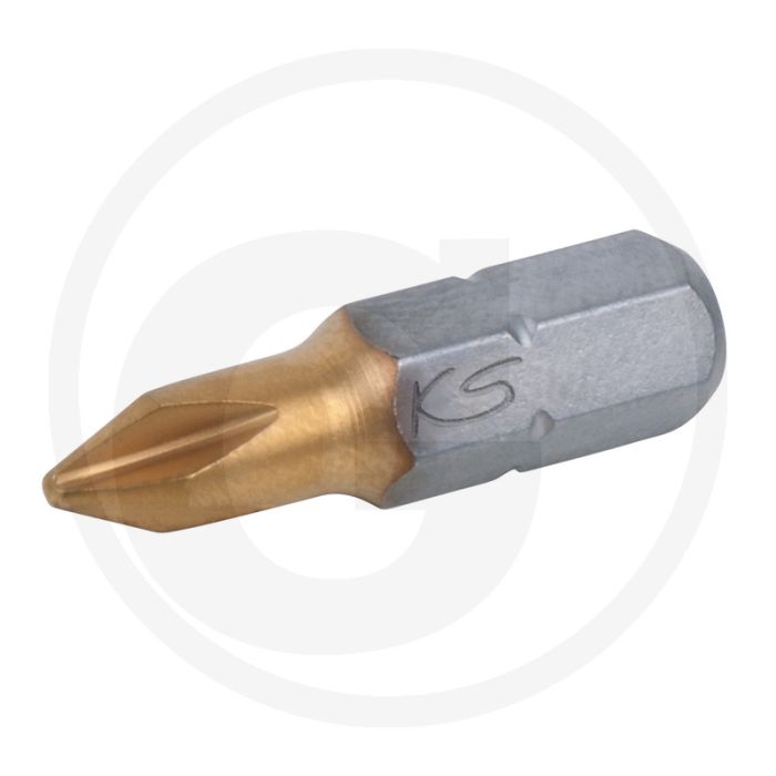 Ks tools ks tools 1/4" tin bit, 25mm, ph3, 5 per pak - buitenzeskantaandrijving, titanium-gecoat Ks tools ks tools 1/4" tin bit, 25mm, ph3, 5 per pak - buitenzeskantaandrijving, titanium-gecoat