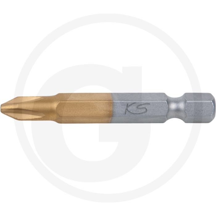 Ks tools Embout en étain 1/4", 50mm, ph1 - revêtement en titane, pour tournevis manuels et électriques Ks tools Embout en étain 1/4", 50mm, ph1 - revêtement en titane, pour tournevis manuels et électriques