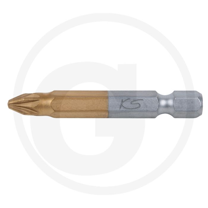 Ks tools ks tools 1/4" tin bit, 50mm, pz2, 5 per pak - titanium-gecoat, voor hand- en elektroschroevendraaiers Ks tools ks tools 1/4" tin bit, 50mm, pz2, 5 per pak - titanium-gecoat, voor hand- en elektroschroevendraaiers