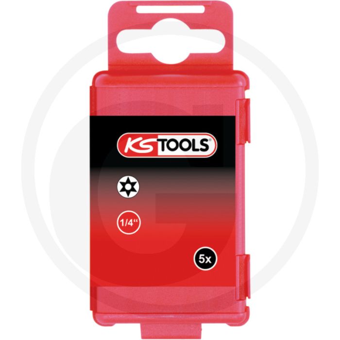 Ks tools 1/4" torsionpower bit tx, 75mm, tb40, met boring - torx mit stirnlochbohrung Ks tools 1/4" torsionpower bit tx, 75mm, tb40, met boring - torx mit stirnlochbohrung