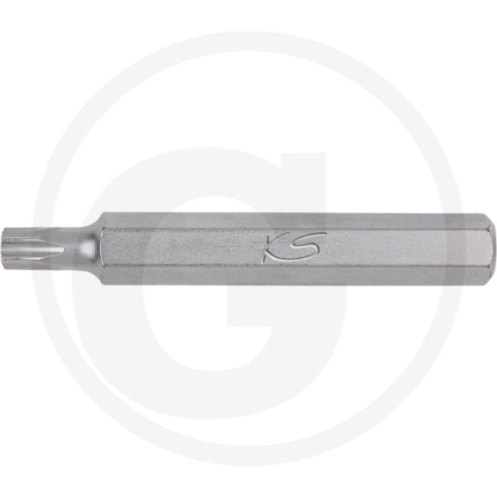 Ks tools 10mm classic bit voor tx-schroeven met boring, l=75mm, tb60 - versterkte uitvoering Ks tools 10mm classic bit voor tx-schroeven met boring, l=75mm, tb60 - versterkte uitvoering