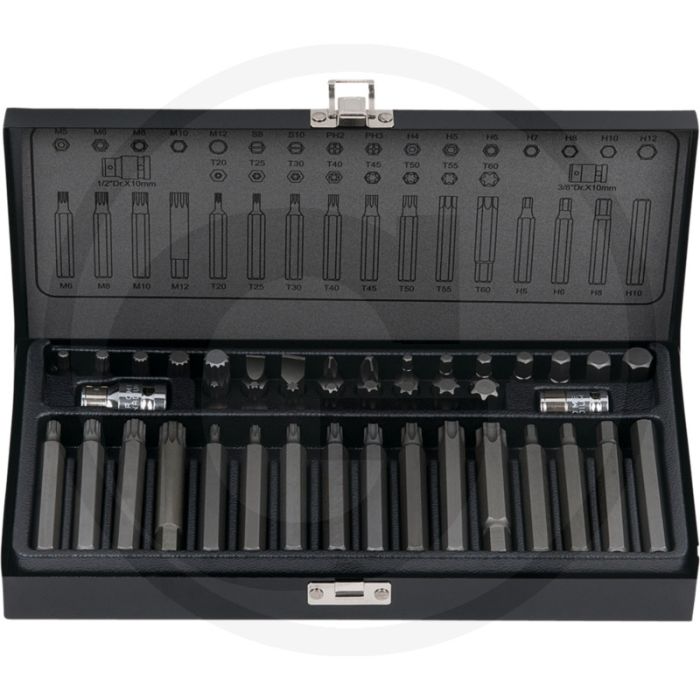 Ks tools 10mm classic bit set, 42-piece - for manual and electric screws - including insert adapter - sandblasted - special-werkzeugstahl Ks tools 10mm classic bit set, 42-piece - for manual and electric screws - including insert adapter - sandblasted - special-werkzeugstahl