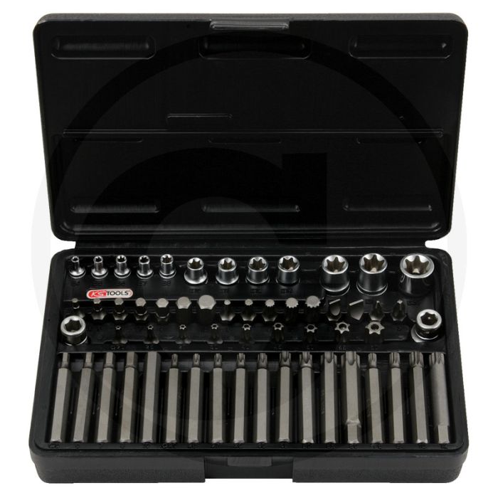 Ks tools Jeu de clés et d'embouts à douille tx 57 pièces, chrome vanadium, coffret plastique Ks tools Jeu de clés et d'embouts à douille tx 57 pièces, chrome vanadium, coffret plastique