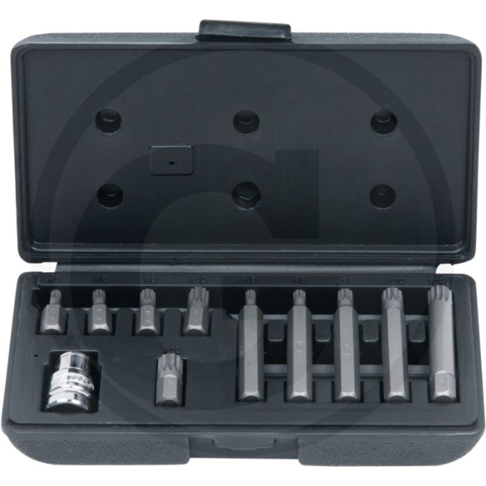 Ks tools bitset 10mm, 11-delig, veeltand - voor vielzahn-schrauben Ks tools bitset 10mm, 11-delig, veeltand - voor vielzahn-schrauben