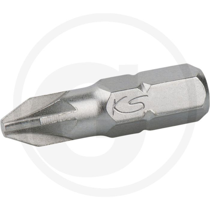 Ks tools 5/16" classic bit für kreuzschlitz-schrauben pz, 30mm, pz1 - verstärkte ausführung, vernickelt, spezial-werkzeugstahl Ks tools 5/16" classic bit für kreuzschlitz-schrauben pz, 30mm, pz1 - verstärkte ausführung, vernickelt, spezial-werkzeugstahl