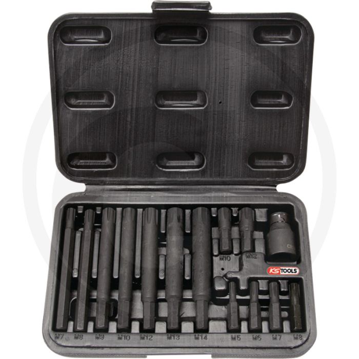 Ks tools 5/16" classic bitset, 14-delig - ideale satzzusammenstellung für ribe®-schrauben Ks tools 5/16" classic bitset, 14-delig - ideale satzzusammenstellung für ribe®-schrauben