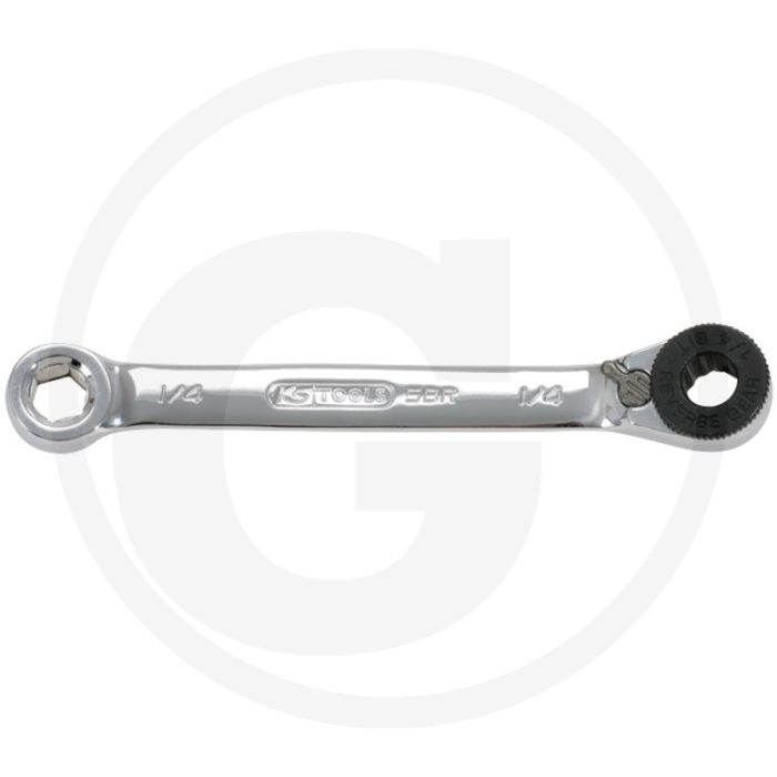 Ks tools gearplus® mini-bit-umschalt-ratschenringschlüssel, 1/4" x 1/4'' - compact en precies getand met 72 tanden Ks tools gearplus® mini-bit-umschalt-ratschenringschlüssel, 1/4" x 1/4'' - compact en precies getand met 72 tanden