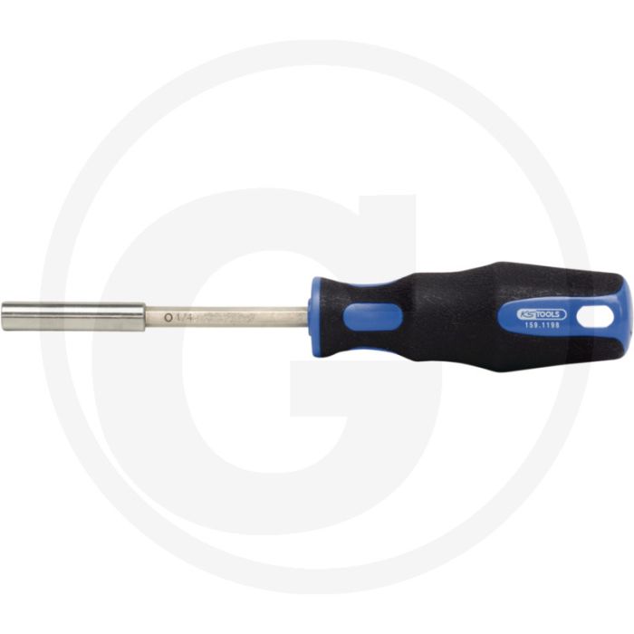 Ks tools 1/4" ergotorqueplus® bit-schroevendraaier, 205 mm - magnetische schroevendraaier