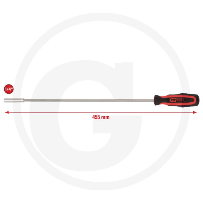 Ks tools 1/4" ergotorqueplus bit-schraubendreher, 455mm - mit magnet
