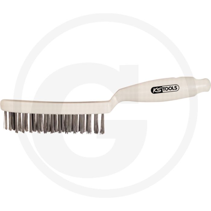 Ks tools staaldraadborstel 4-reihig 61x32x285mm staaldraad 4 rijen