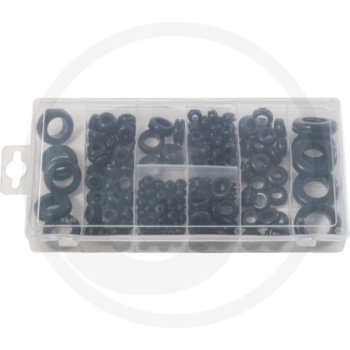 Ks tools assortiment doorvoerrubbers, 110-dlg. - zur sicheren führung von kabeln in bohrungen