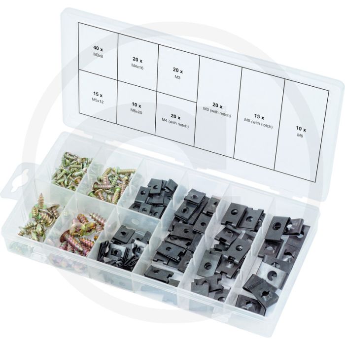 Ks tools assortiment bouten, 60-dlg. met kotflügelklemmen en karosseriemuttern Ks tools assortiment bouten, 60-dlg. met kotflügelklemmen en karosseriemuttern