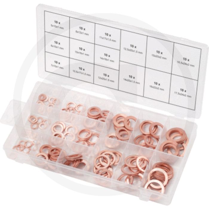 Ks tools assortiment koperringen, 150-dlg. voor m5-16 din 7603 Ks tools assortiment koperringen, 150-dlg. voor m5-16 din 7603