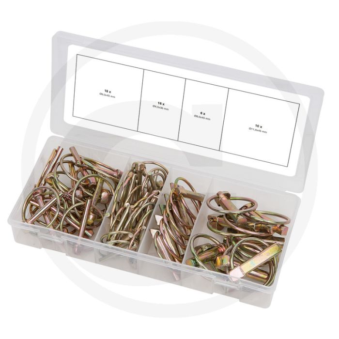 Ks tools assortiment borgpennen, 50-delig - voor landbouw- en bouwmachines